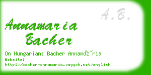 annamaria bacher business card